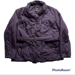 Peck And Peck Purple Womans  XL Zipper Winter Jacket